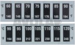 Temperaturskala Aufkleber Brühgruppe Pavoni Europiccola  E61 Set 60-90°C / 90-120°C Thermometer 13x45mm