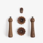 Wiedemann Griffset refined Nussbaum für ROCKET mit Drehrädern (ohne Siebträgerköpfe)