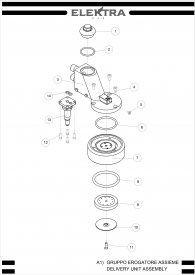 Elektra Sixties 1GR Brühgruppe Explosionszeichnung
