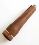 Siebträgergriff Holz M12 mit Chromring Nussholz
