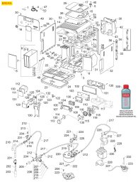 Gaggia Brera Ex1 Explosionszeichnung Gaggia Brera Ex1 Explosionszeichnung
