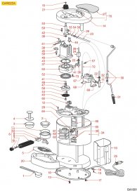 Gaggia Carezza Explosionszeichnung Gaggia Carezza Explosionszeichnung