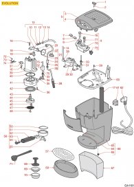 Gaggia Evolution Explosionszeichnung Gaggia Evolution Explosionszeichnung