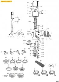 Gaggia Palanca Hebelgruppe Explosionszeichnung