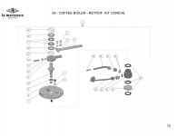 GB5 FB80 Kaffee BOILER - RETROF. KIT CONICAL Explosionszeichnung