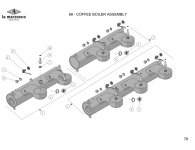 GB5 FB80 COFFEE BOILER ASSEMBLY Explosionszeichnung