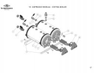 19 - ESPRESSO MODULE - COFFEE BOILER MODBAR AV Explosionszeichnung