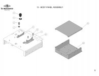 13 - BODY PANEL ASSEMBLY Explosionszeichnung