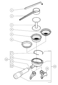Bezzera Matrix Siebträger Version DE old Explosionszeichnung