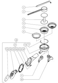 Bezzera Matrix Siebträger Version DE New Explosionszeichnung