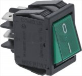 Schalter 2 Polig Grün 16A 250V