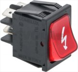 2-POLIG SCHALTER ROT 16A 250V