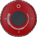 DREHKNOPF SCHWARZ-ROTø 75mm 0-1-2-3