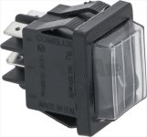 SCHALTER 2-POLIG SCHWARZ 16A 250V