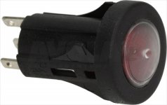 TASTER 1-POLIG ROT 3A 250V