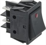 SCHALTER 2-POLIG SCHWARZ 16A 250V