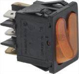 SCHALTER 2-POLIG ORANGE 16A 250V