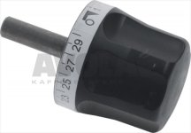 UHR-DREHKNOPF SCHWARZ ø 14x125 mm