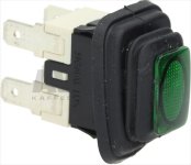 2-polig Schalter Grün 16A 250V