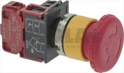 SCHALTER ROT MIT SPERRE 10A 600V ELFIN