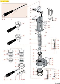 RANCILIO HEBELGRUPPE Z9-Z11-S10 Explosionszeichnung