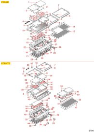 BERTOS-DOPPEL PLATTE PDR  LD-PDR  VTR Explosionszeichnung