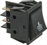 SCHALTER 2-POLIG SCHWARZ 16A 250V