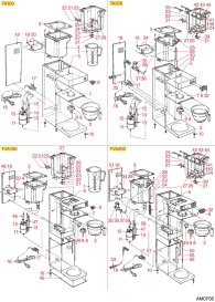 ANIMO - FILTERKAFFEE TA100-TA200-TVA100-TVA200 Explosionszeichnung ANIMO - FILTERKAFFEE TA100-TA200-TVA100-TVA200 Explosionszeichnung