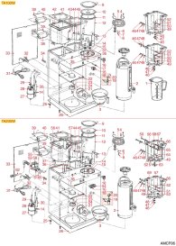 ANIMO - FILTERKAFFEE TA100W-TA200W Explosionszeichnung ANIMO - FILTERKAFFEE TA100W-TA200W Explosionszeichnung