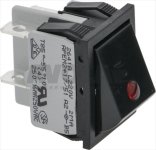 SCHALTER 2-POLIG SCHWARZ 10A 250V