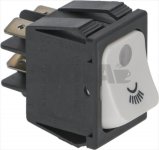 SCHALTER 2-POLIG LED WEISS