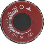 DREHKNOPF SCHWARZ-ROT ø 75 mm 120-190°C