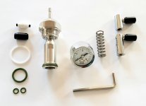 Coffee Sensor Flowcontrol Kit Brühdruckkontrolle Durchflussregulierventil Flow Rate Regulator weißes Manometer