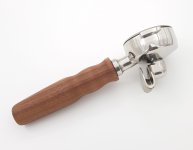 Edelstahlsiebträger 2er Holzgriff inkl. Sieb