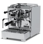Torre Peppina *** Edelstahl*** Schwarze Griffe Espressomaschine ***inkl. Flowcontrol*** Dualboiler mit Touchdisplay und Rotationspumpe